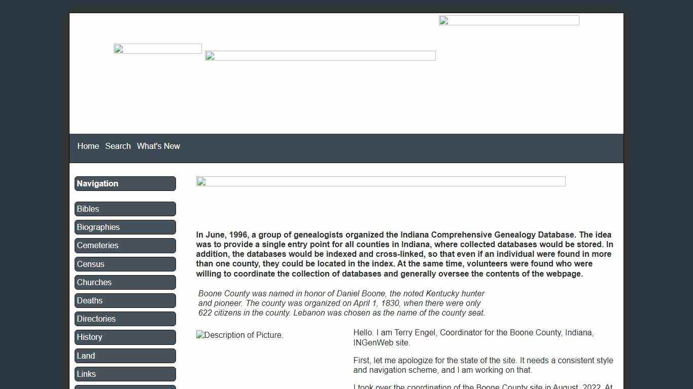 Boone County INGenWeb - Main Page