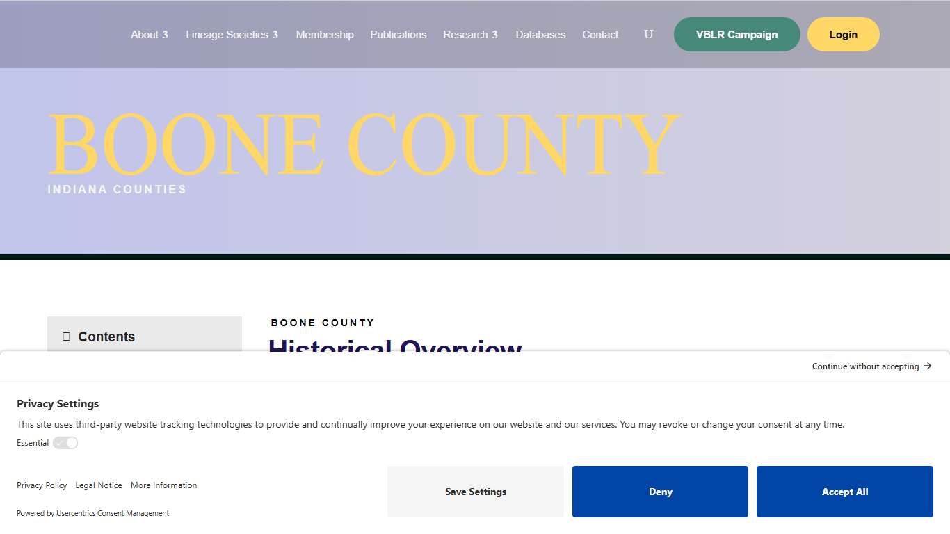 Boone | Indiana Genealogical Society